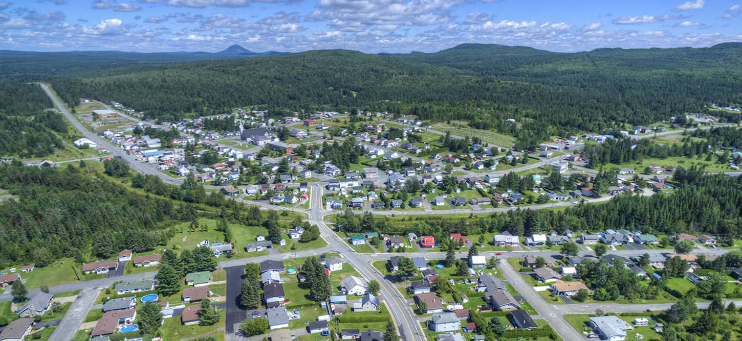 Photographie aérienne par drone de la municipalitlé de St-Joseph-de-Coleraine