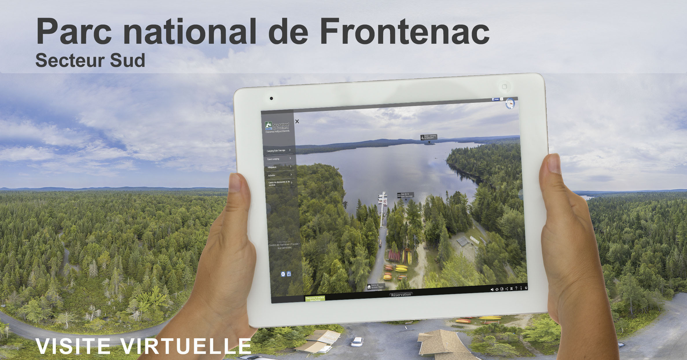 Visite virtuelle 360 degrés du Parc national de Frontenac secteur Sud