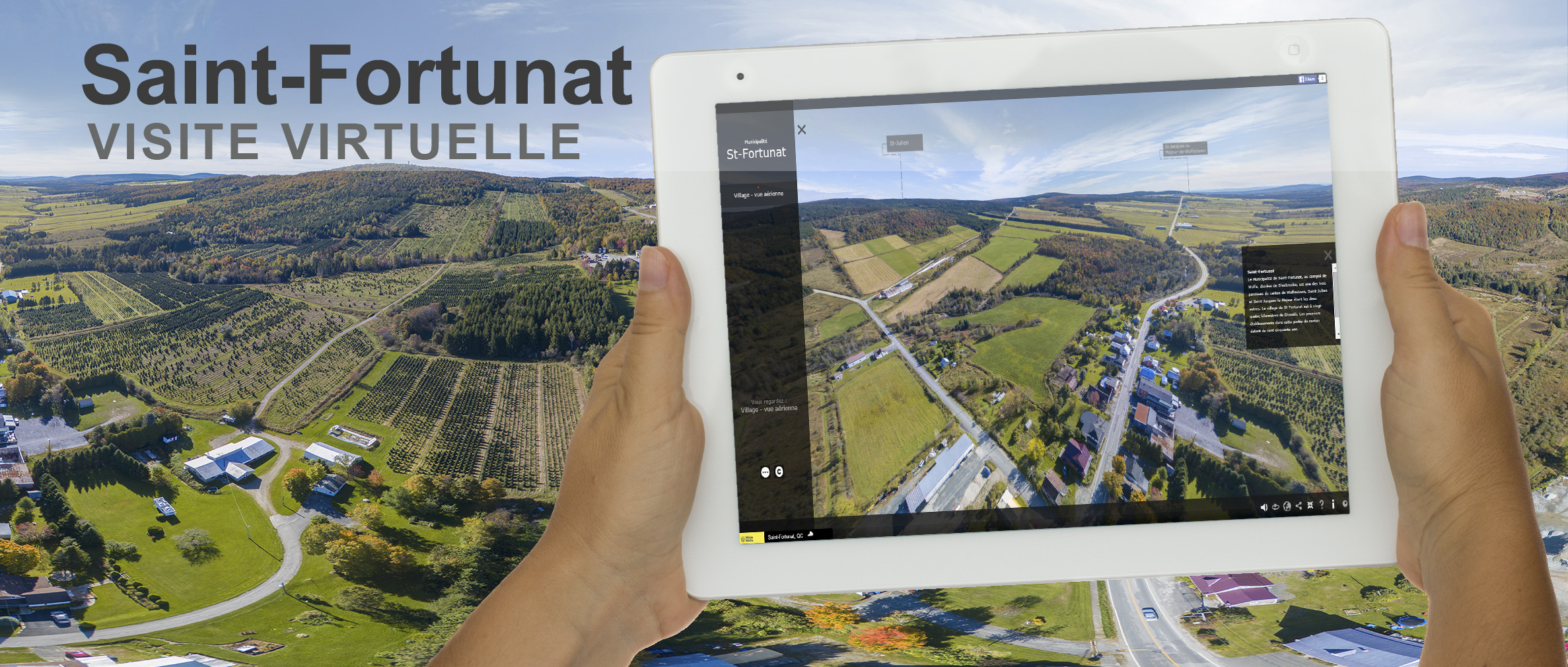 Visite virtuelle 360 degrés de la municipalité de St-Fortunat